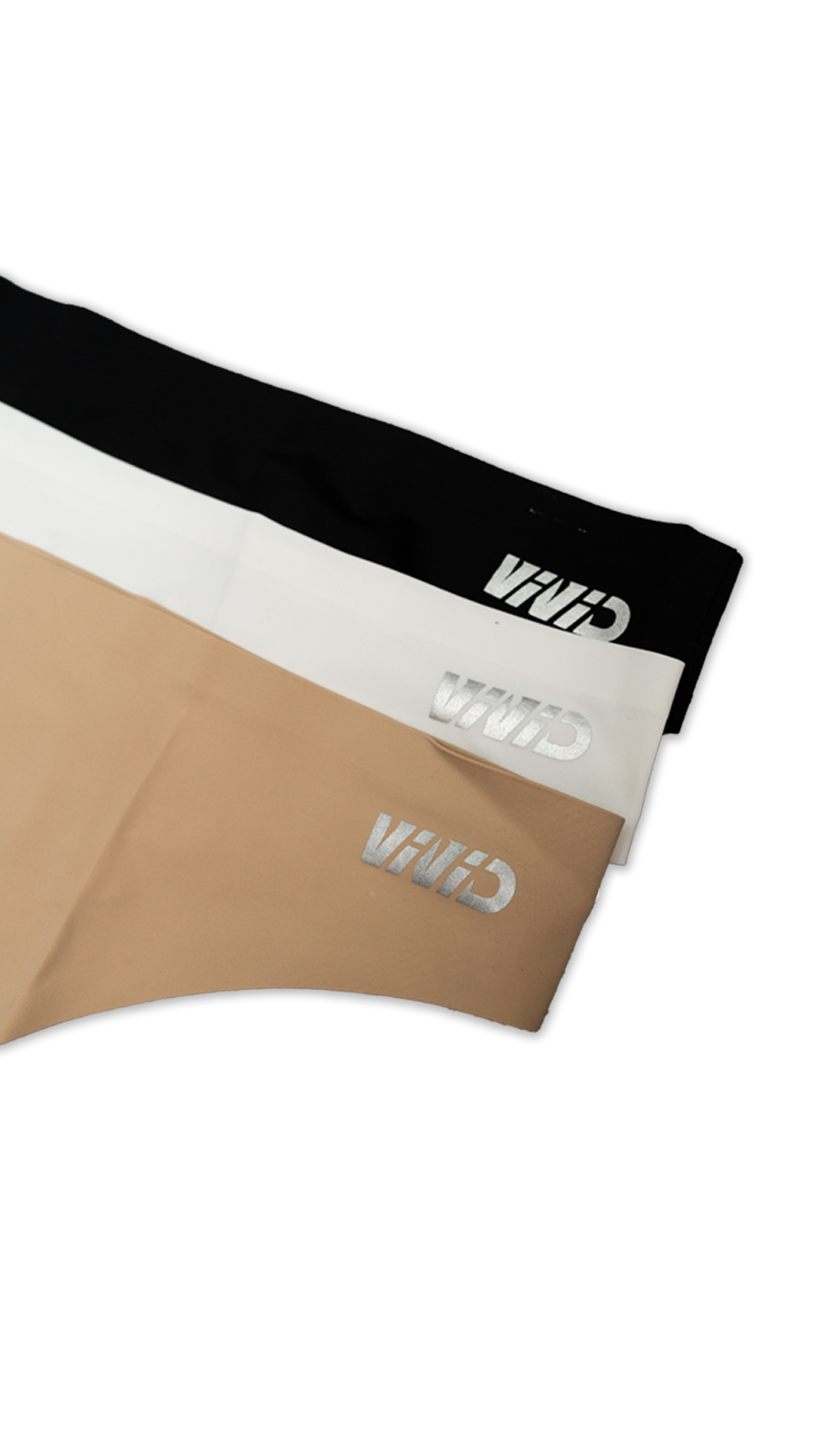 VIVID Seamless G String - 3 Pack (Black, White, Tan)