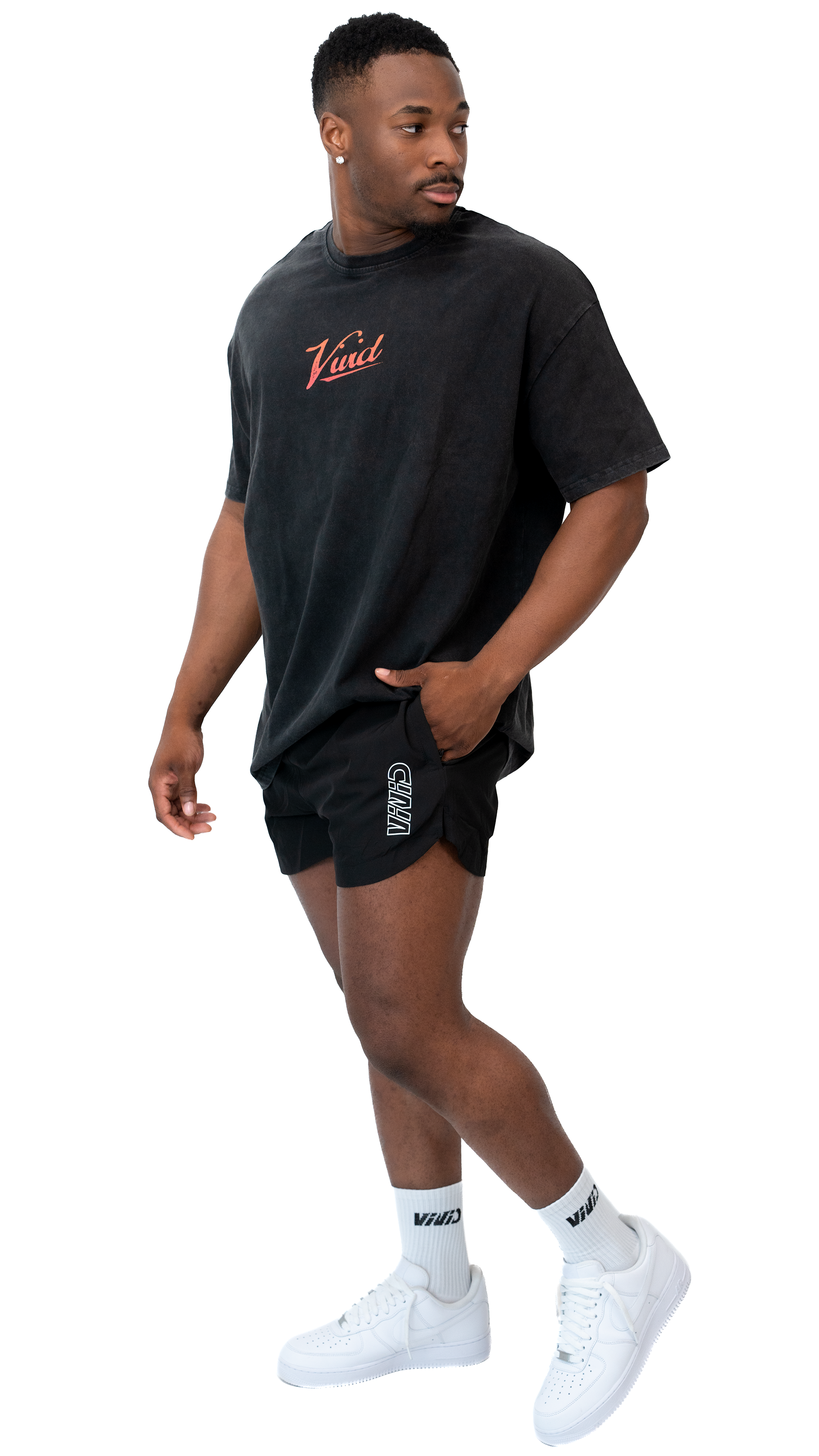 7 Inch Quad Shorts - Black