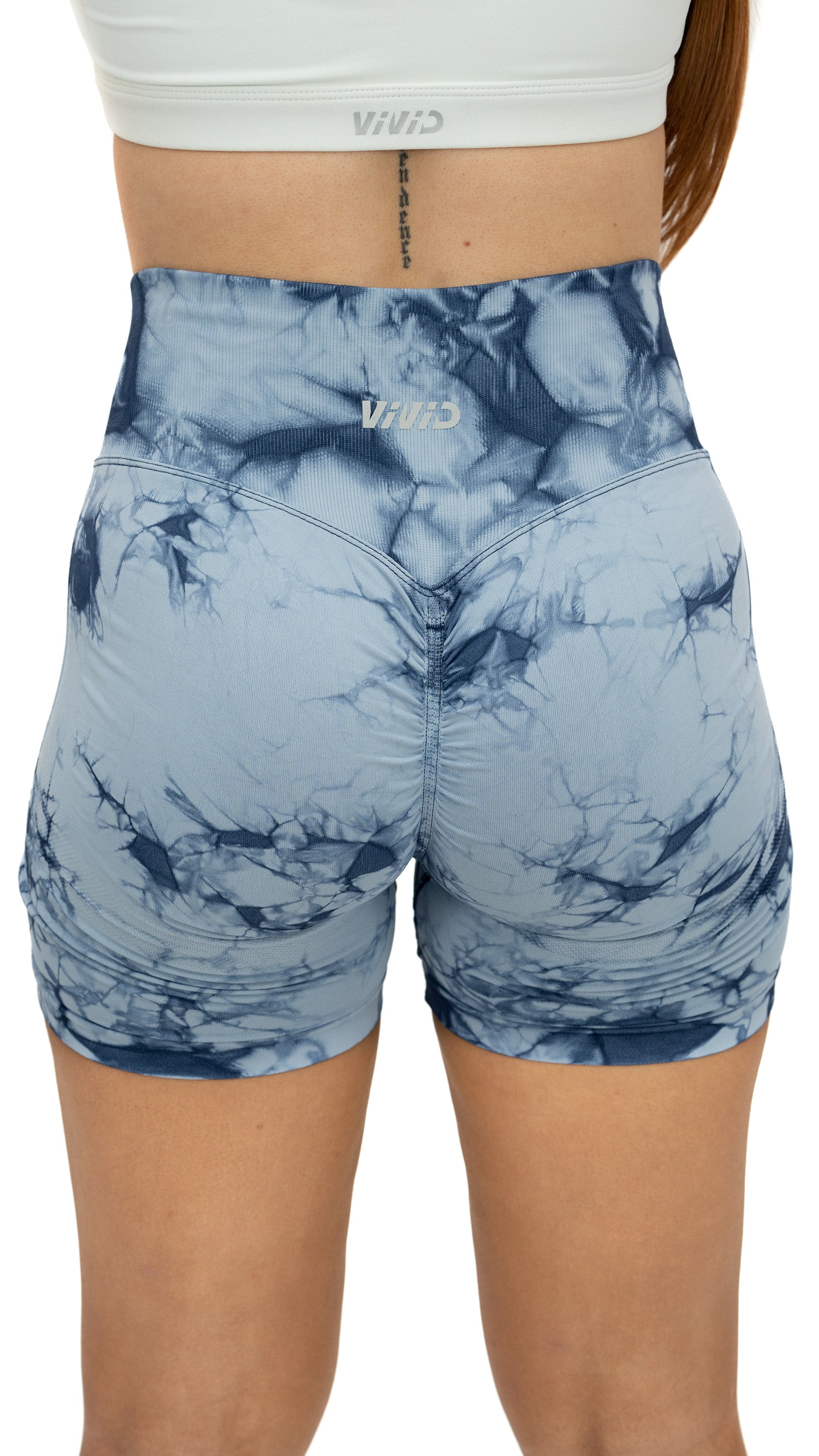 Seamless Scrunch Shorts - Deep Blue
