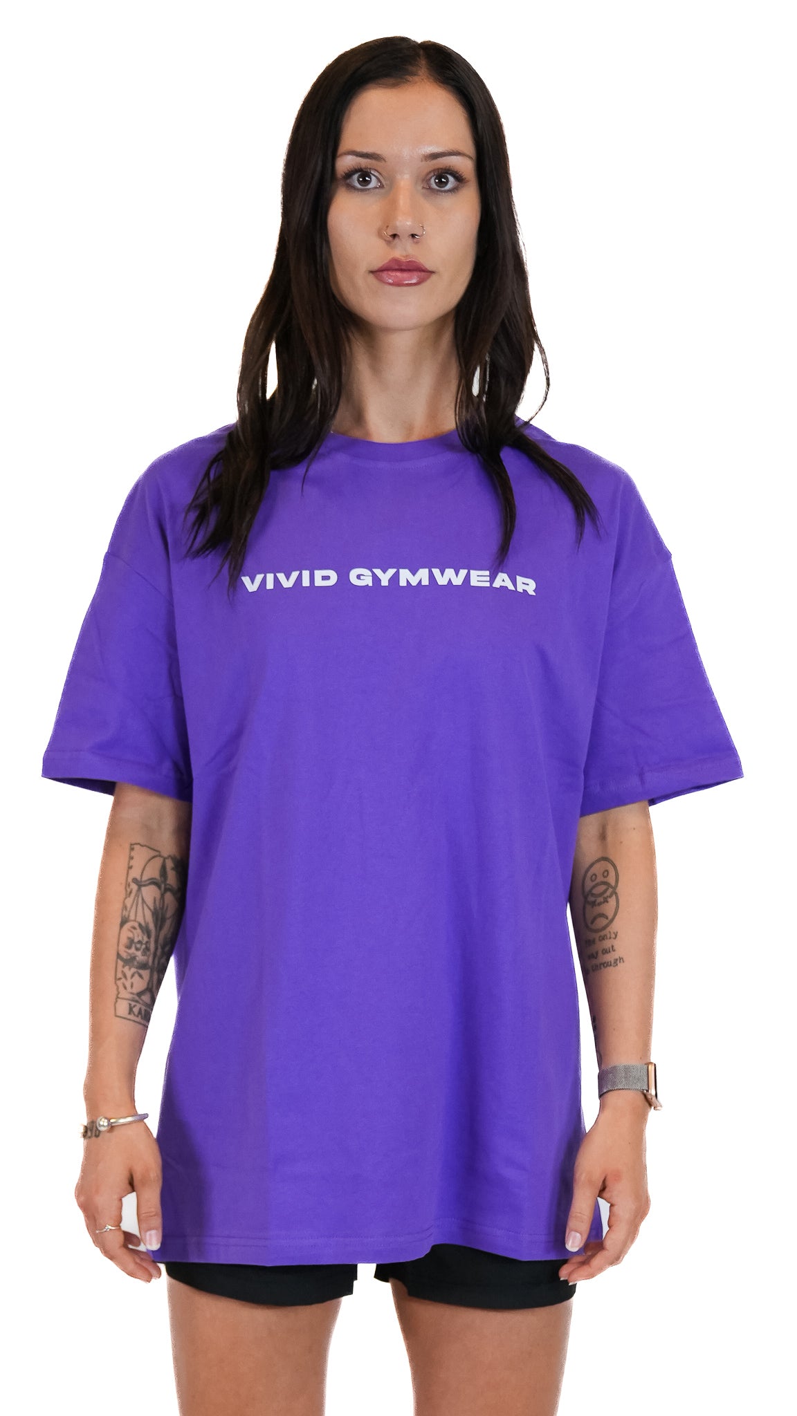 VIVID Oversize Palm Tee - Unisex - Purple