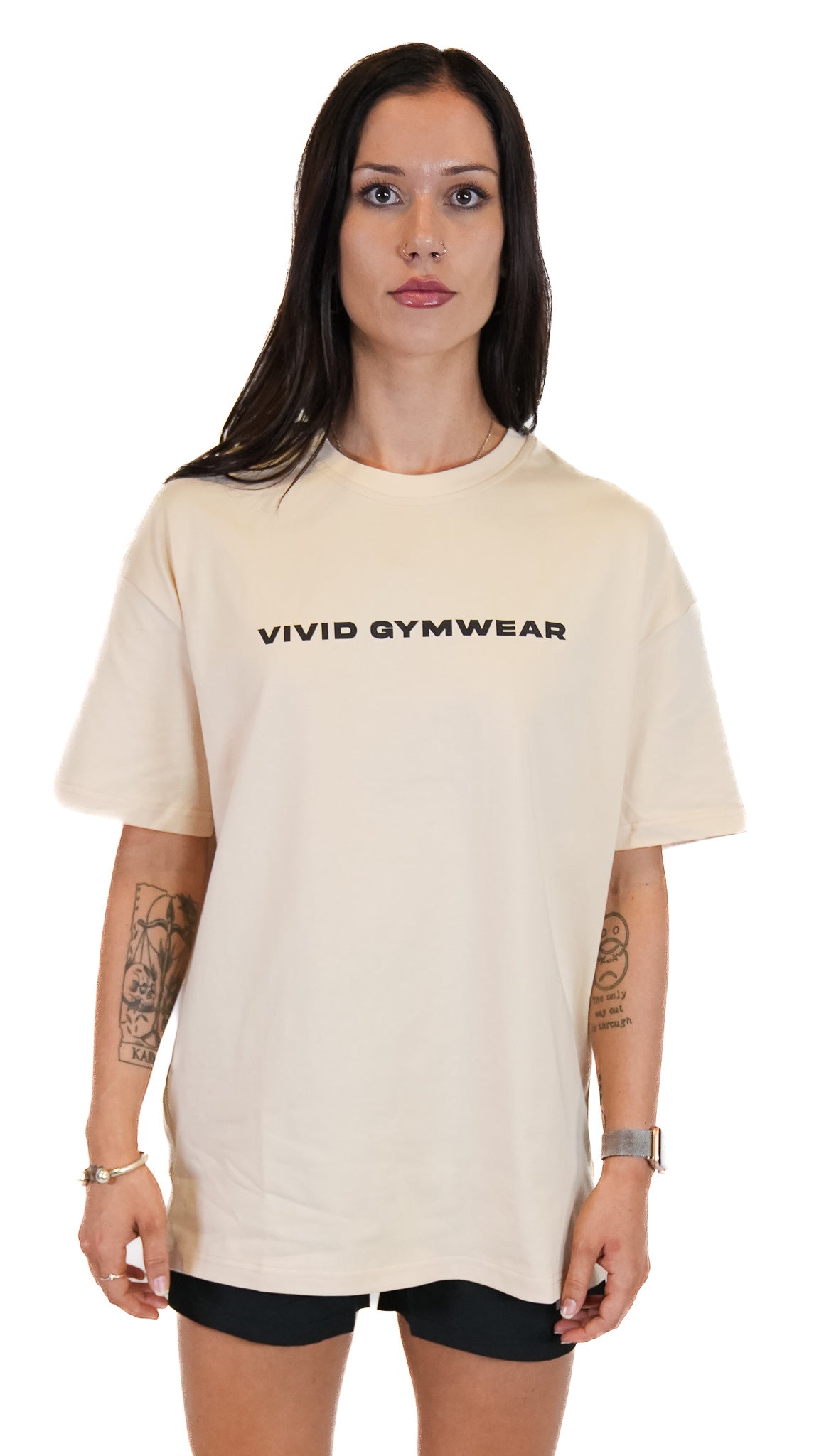 VIVID Oversize Palm Tee -  Unisex - Tan