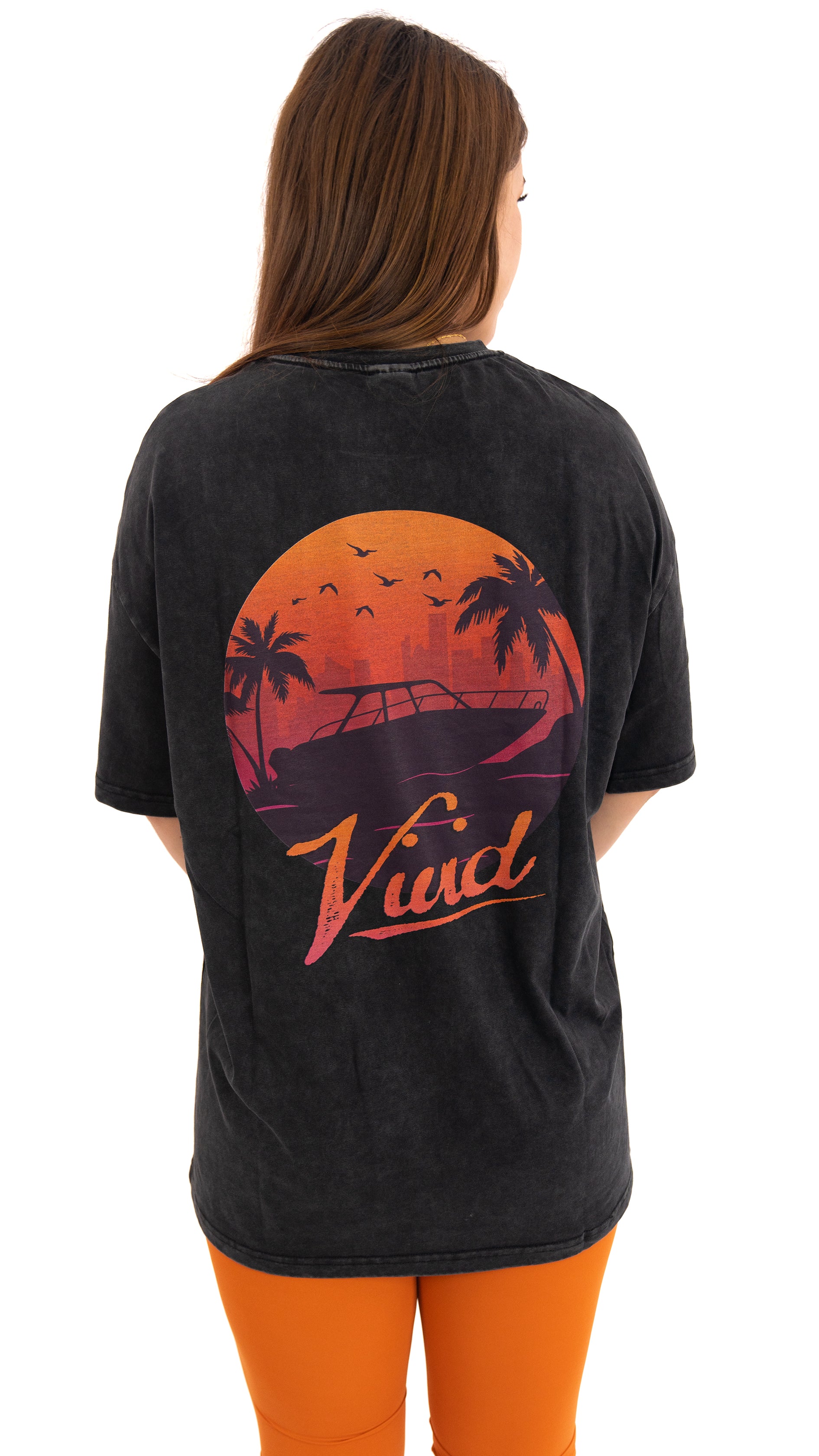 VIVID Oversize Miami Tee - Unisex - Black